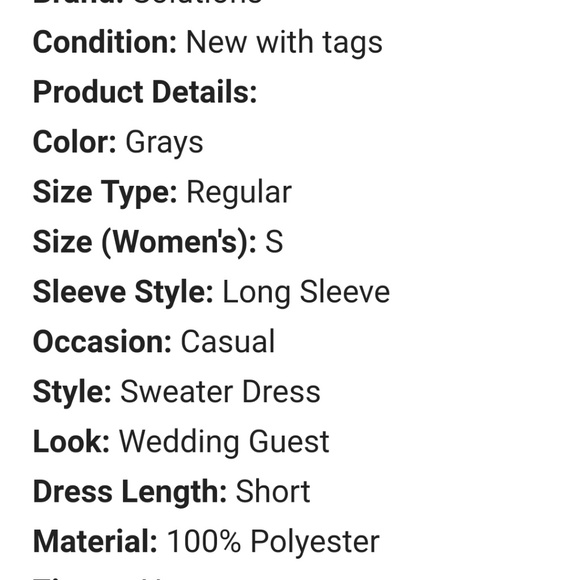 NWT SOLUTIONS Pullover Ruffled sweater dress - Picture 3 of 5